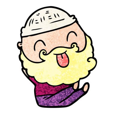 dilini sakallı adam oturuyor