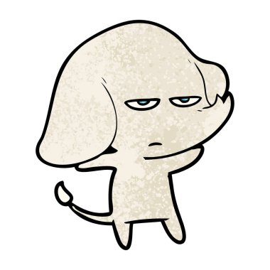 vektör çizim rahatsız çizgi fil