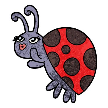 vektör çizim karikatür uğur böceği