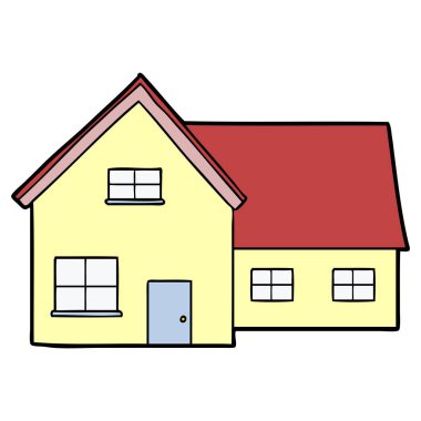 Çizgi film evinin vektör illüstrasyonu