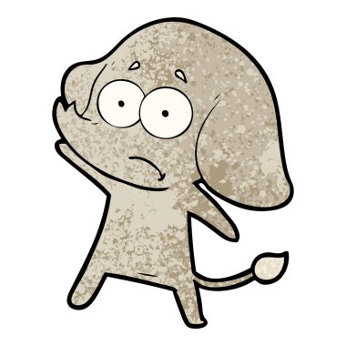 vektör çizim karikatür emin fil