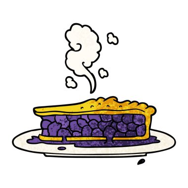 vektör çizim karikatür böğürtlenli turta