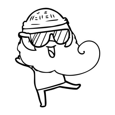 mutlu pembe sakallı adam