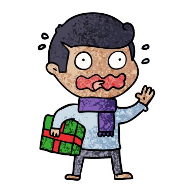 çizgi film adam tamamen stresli