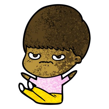 Çizgi film çocuğunun vektör çizimi