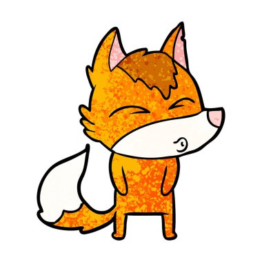 Tilki çizgi film karakteri vektör çizim