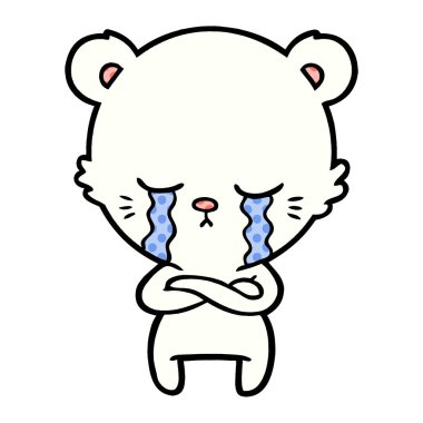 Kutup Ayısı Çizgi Filminin Vektör İllüstrasyonu