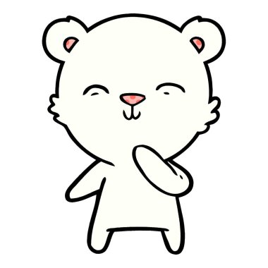 Kutup Ayısı Çizgi Filminin Vektör İllüstrasyonu