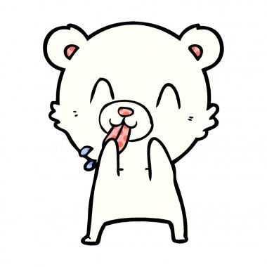 Kutup Ayısı Çizgi Filminin Vektör İllüstrasyonu