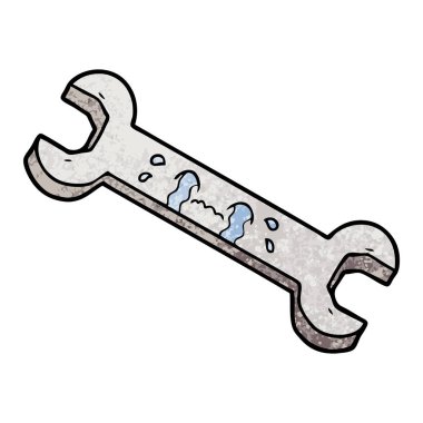 vektör çizim karikatür somun anahtarı