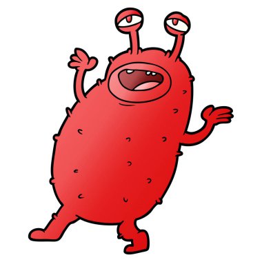 Çizgi film uzaylılarının vektör çizimi