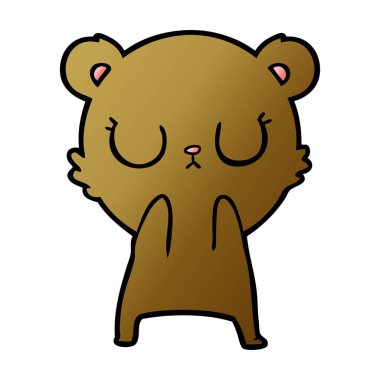 ayı çizgi film karakteri vektör çizim 