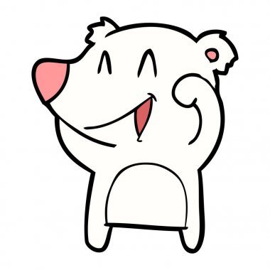 Kutup Ayısı Çizgi Filminin Vektör İllüstrasyonu