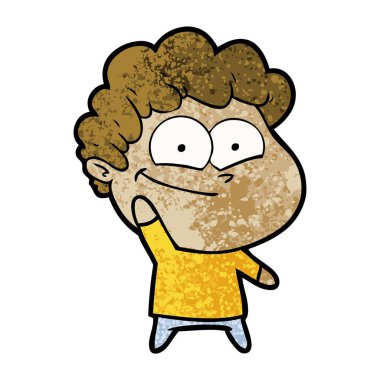 vektör çizim karikatür mutlu adam