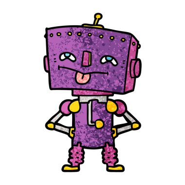 Çizgi film robotunun vektör çizimi