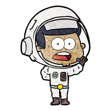 Çizgi film astronotunun vektör çizimi