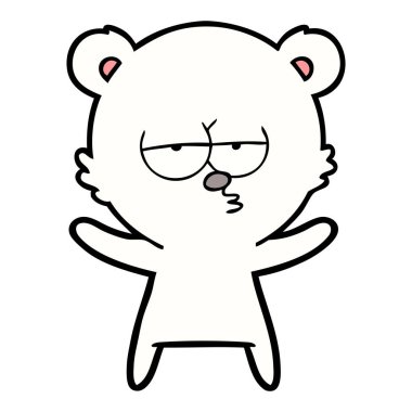 Kutup Ayısı Çizgi Filminin Vektör İllüstrasyonu