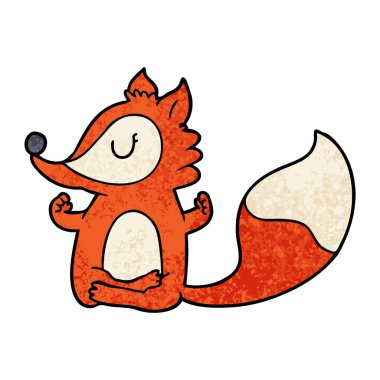 Tilki çizgi film karakteri vektör çizim