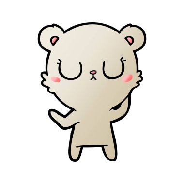 ayı çizgi film karakteri vektör çizim 