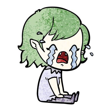 ağlayan vampir kız çizgi film