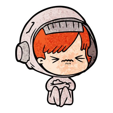 kızgın çizgi film alan kız