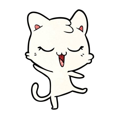 Çizgi film kedisinin vektör çizimi