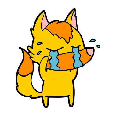 üzgün küçük tilki çizgi film karakteri