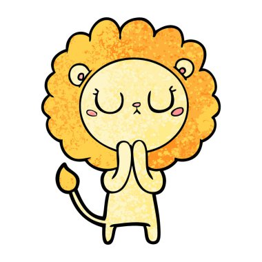 Çizgi film aslanının vektör çizimi