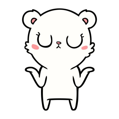 Kutup Ayısı Çizgi Filminin Vektör İllüstrasyonu