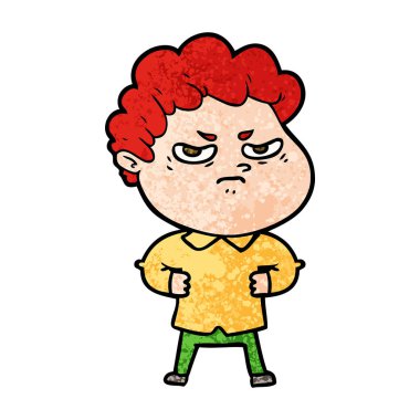 vektör çizim karikatür kızgın adam