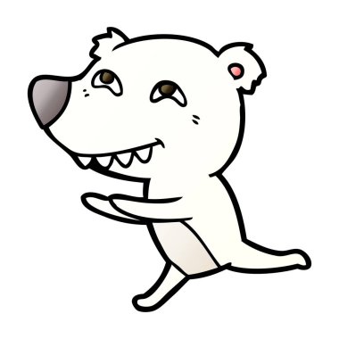 Kutup Ayısı Çizgi Filminin Vektör İllüstrasyonu