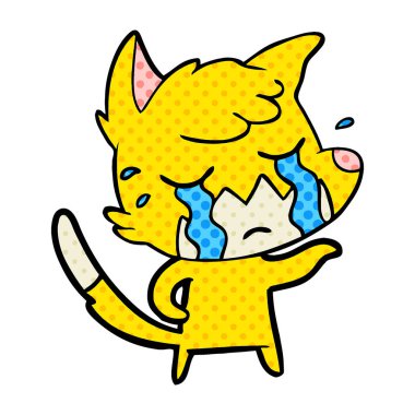 Tilki çizgi film karakteri vektör çizim