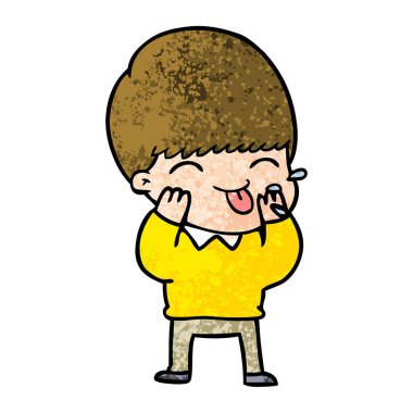 Çizgi film çocuğunun vektör çizimi