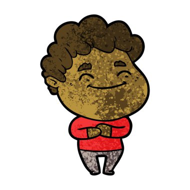 vektör çizim karikatür dostça adam 