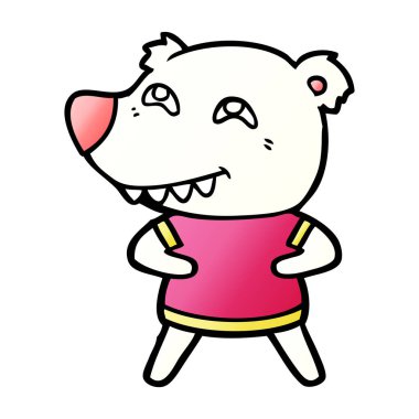 Kutup Ayısı Çizgi Filminin Vektör İllüstrasyonu