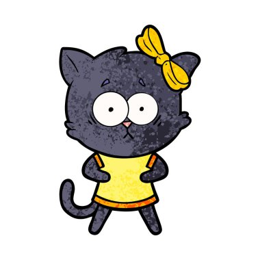 Çizgi film kedisinin vektör çizimi