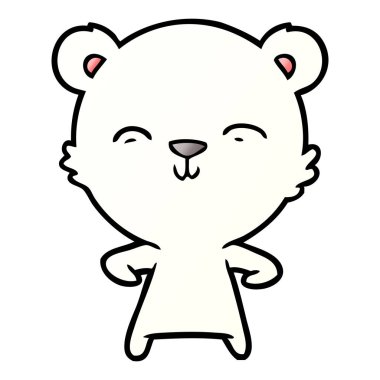 Kutup Ayısı Çizgi Filminin Vektör İllüstrasyonu