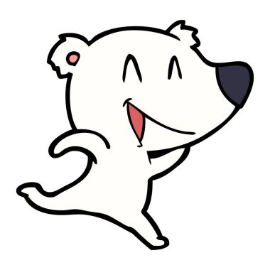 Kutup Ayısı Çizgi Filminin Vektör İllüstrasyonu