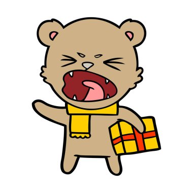 çizgi film chraracter hediye ile ayı