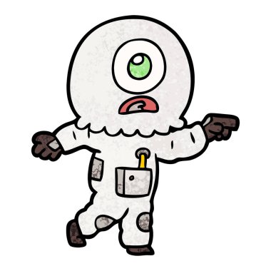 Tepegöz'ü yabancı uzay adamı işaret çizgi film