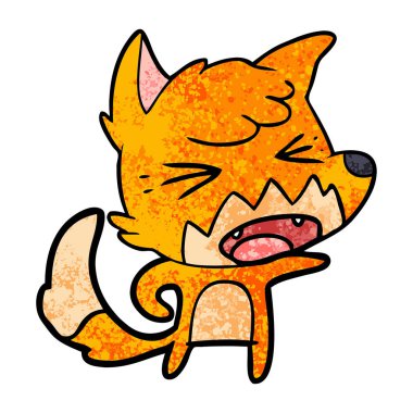 kızgın çizgi film fox vektör çizim