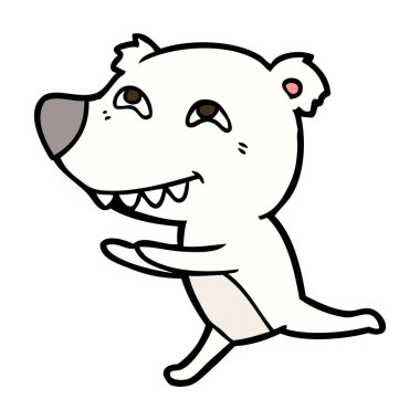 Kutup Ayısı Çizgi Filminin Vektör İllüstrasyonu