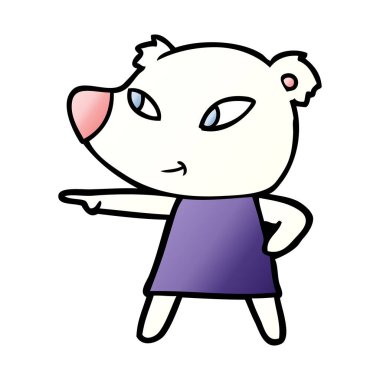 Kutup Ayısı Çizgi Filminin Vektör İllüstrasyonu