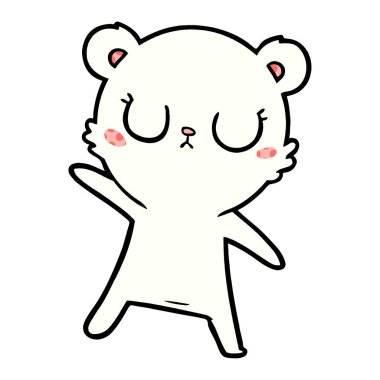 Kutup Ayısı Çizgi Filminin Vektör İllüstrasyonu