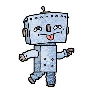 Çizgi film robotunun vektör çizimi