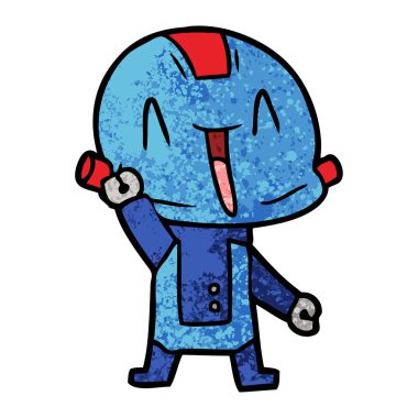 Çizgi film robotunun vektör çizimi