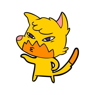 Tilki çizgi film karakteri vektör çizim