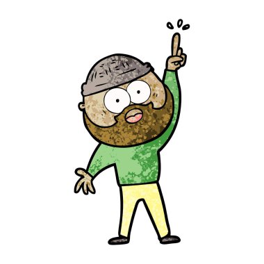 vektör çizim karikatür sakallı adam