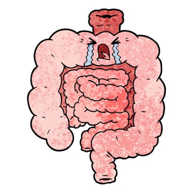 vektör çizim karikatür bağırsak