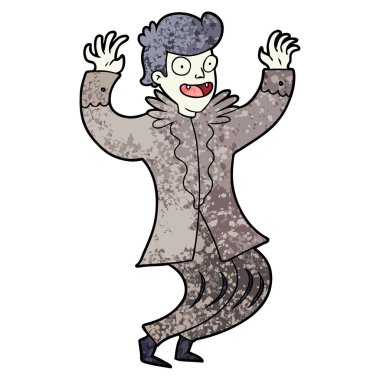 korkunç çizgi film vampir vektör çizim